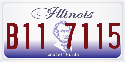 IL license plate B117115