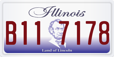 IL license plate B117178