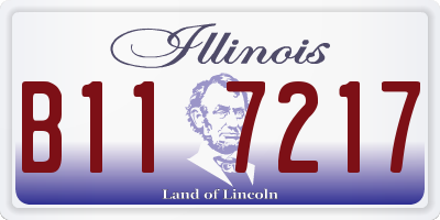 IL license plate B117217