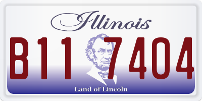IL license plate B117404