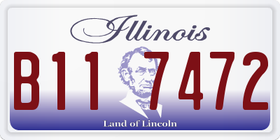 IL license plate B117472