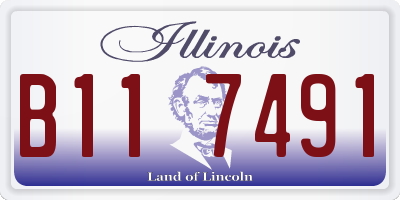 IL license plate B117491