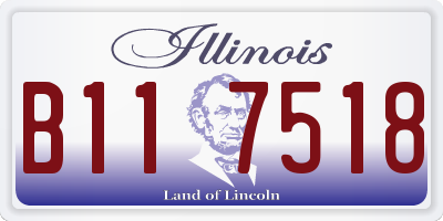 IL license plate B117518
