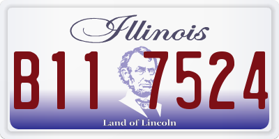 IL license plate B117524