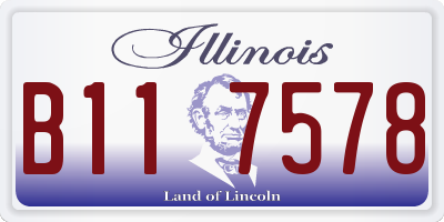 IL license plate B117578