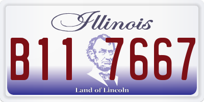 IL license plate B117667