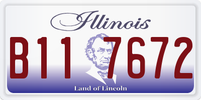 IL license plate B117672