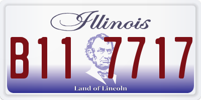 IL license plate B117717