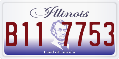 IL license plate B117753