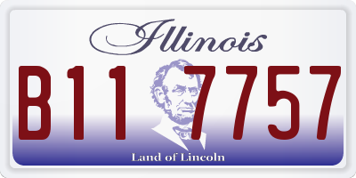 IL license plate B117757