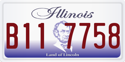 IL license plate B117758