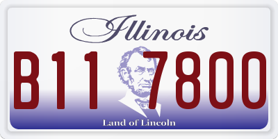 IL license plate B117800