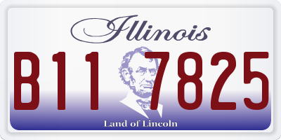 IL license plate B117825