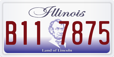 IL license plate B117875