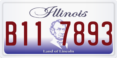 IL license plate B117893