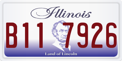 IL license plate B117926