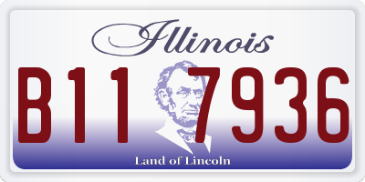 IL license plate B117936