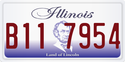 IL license plate B117954