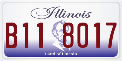IL license plate B118017