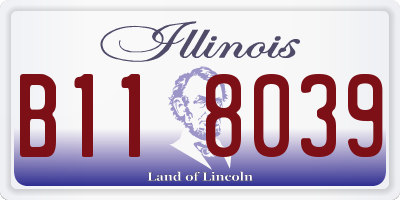 IL license plate B118039