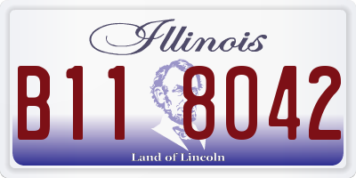 IL license plate B118042
