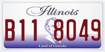 IL license plate B118049