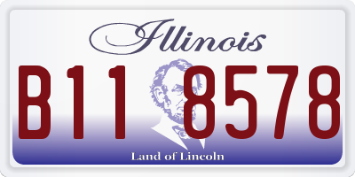 IL license plate B118578
