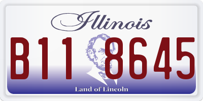 IL license plate B118645