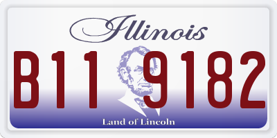 IL license plate B119182