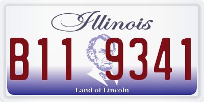 IL license plate B119341