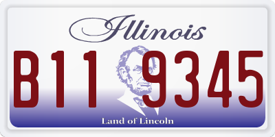 IL license plate B119345