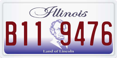 IL license plate B119476