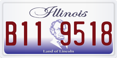 IL license plate B119518