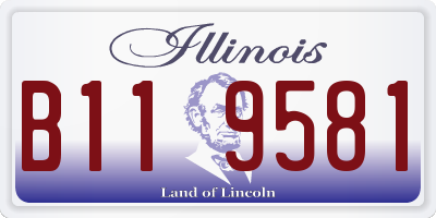 IL license plate B119581