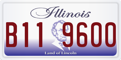 IL license plate B119600