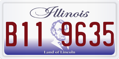 IL license plate B119635