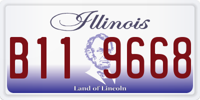 IL license plate B119668