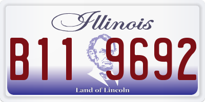 IL license plate B119692