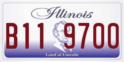 IL license plate B119700