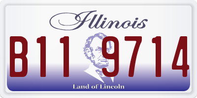 IL license plate B119714