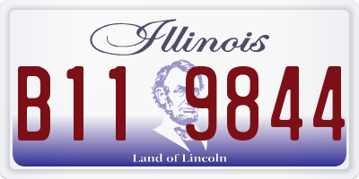 IL license plate B119844