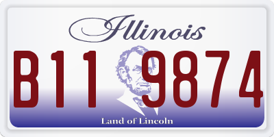 IL license plate B119874