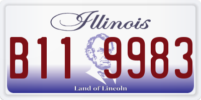 IL license plate B119983