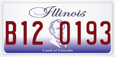 IL license plate B120193