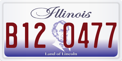 IL license plate B120477