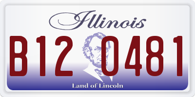 IL license plate B120481