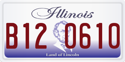 IL license plate B120610
