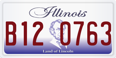 IL license plate B120763