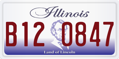 IL license plate B120847