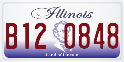 IL license plate B120848